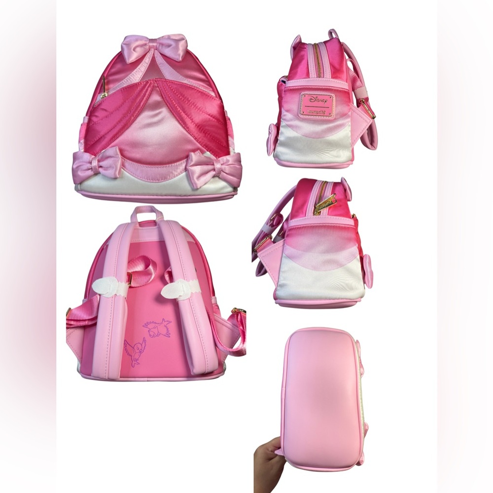 Cinderella 75th Anniversary Pink Bow Gown Cosplay Mini Backpack
